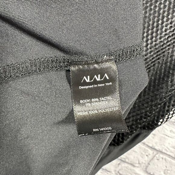 Alala Black Sleeveless Tank Top Black Mesh Back Size Medium - Picture 6 of 7